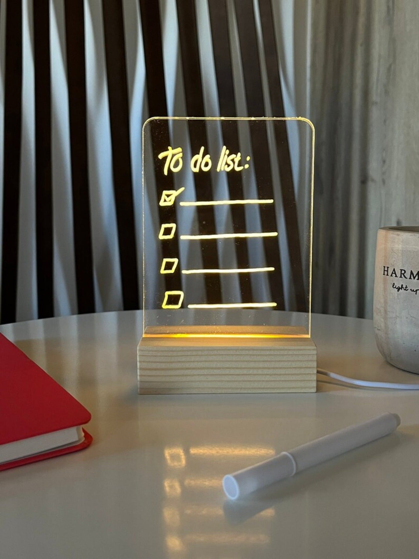 Acrylic Night Light Message Writing Board