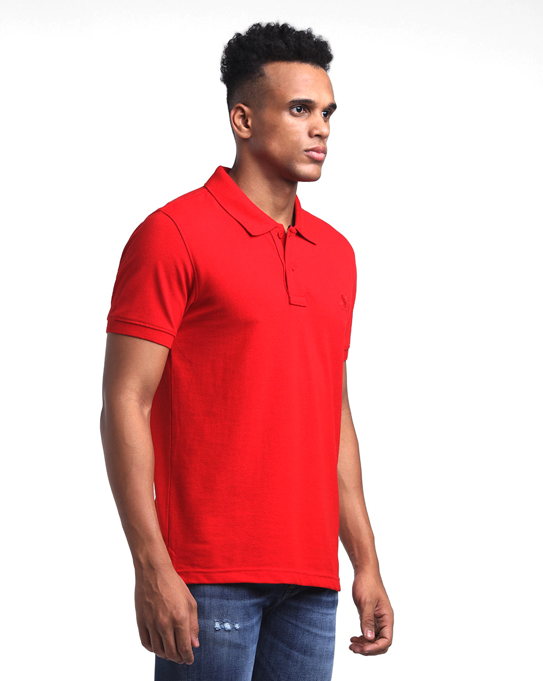 Plane Matty Solid Half Sleeves Mens Polo neck T-Shirt Pack Of 5