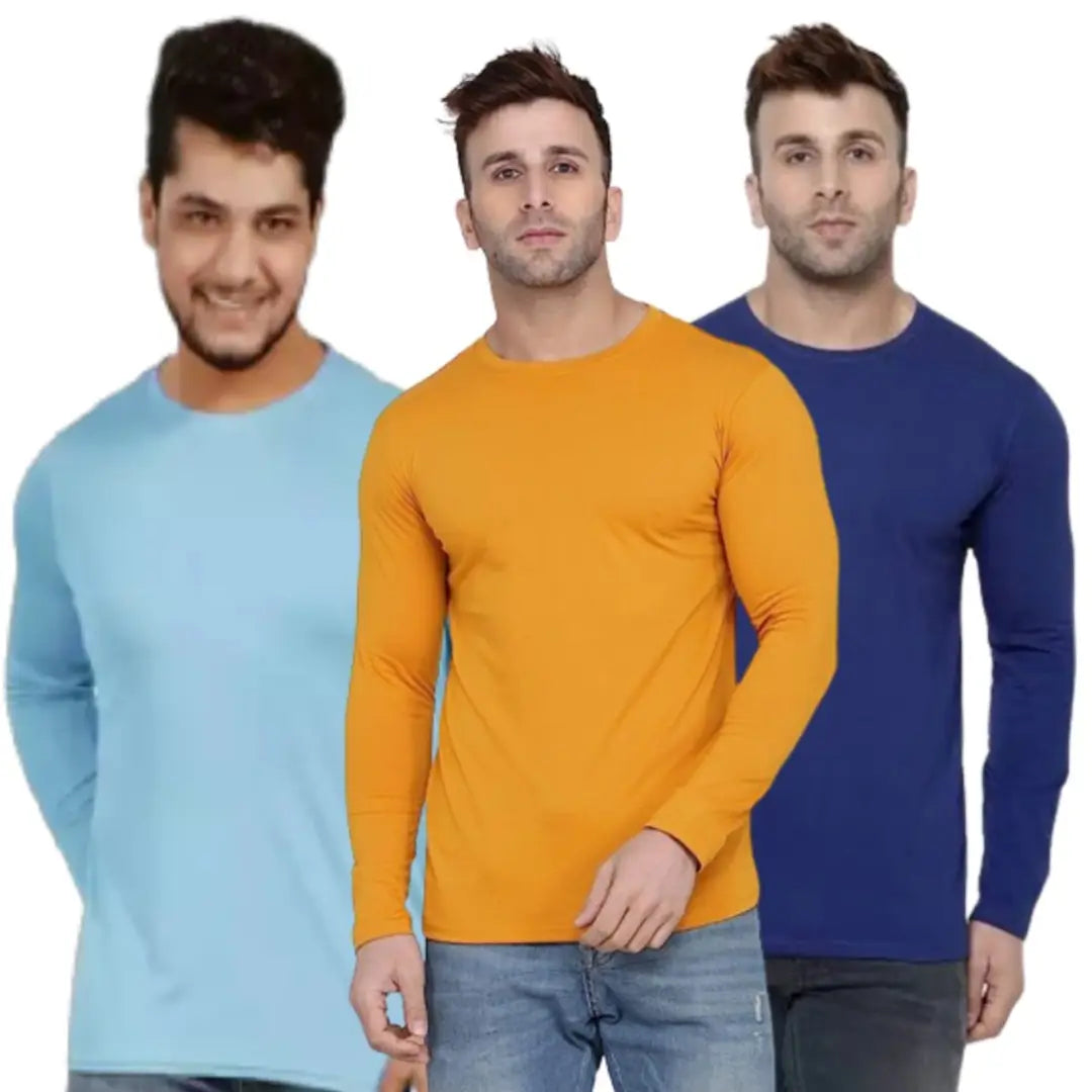 regular men solid TSHIRT combo (pack of 3)
