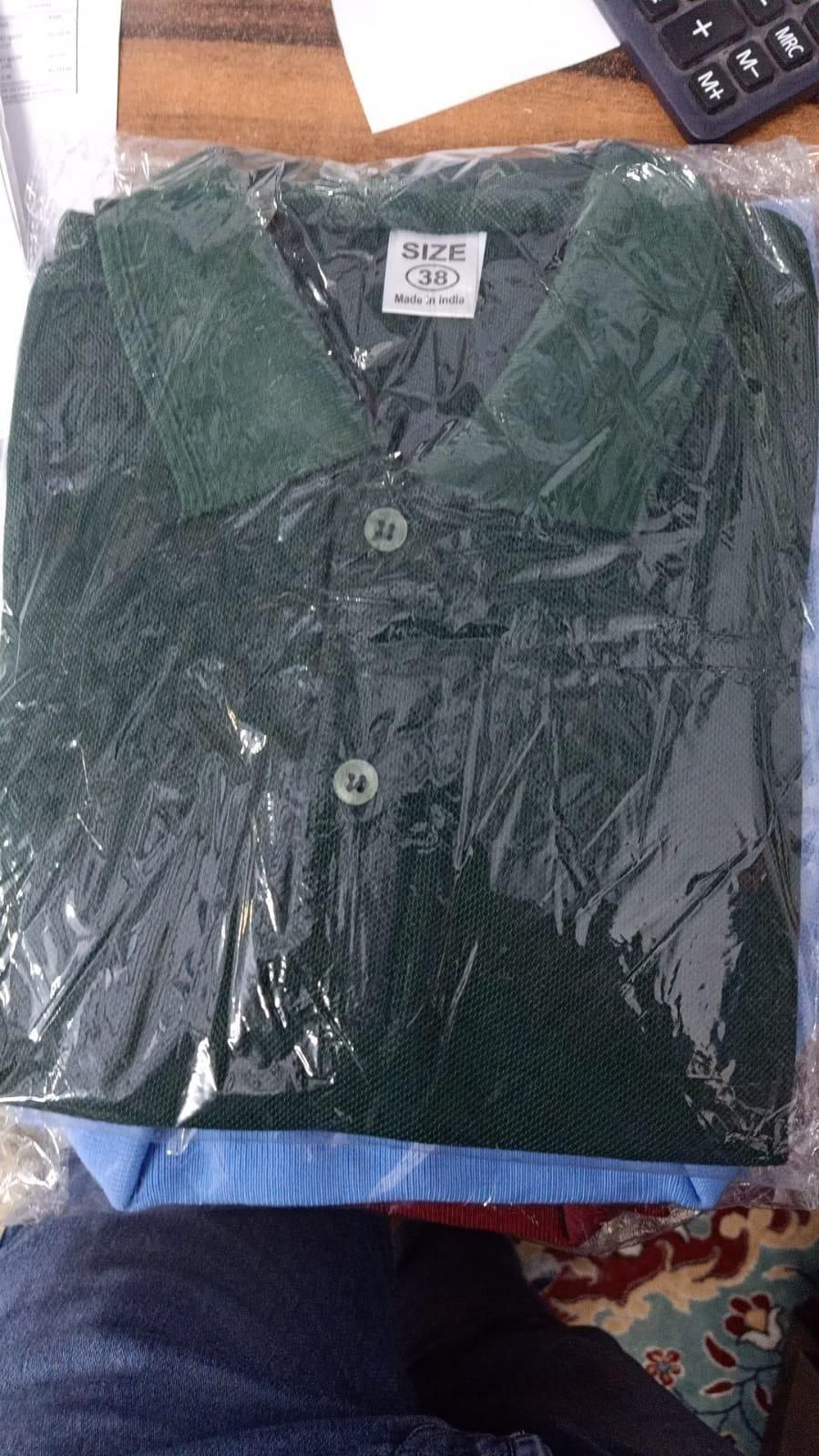 Cotton Solid Mens Polo Neck T-Shirt -Pack of 4