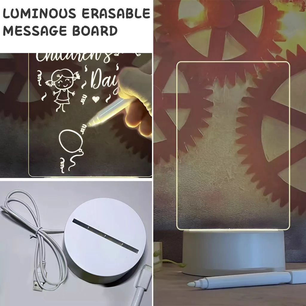 Acrylic Night Light Message Writing Board