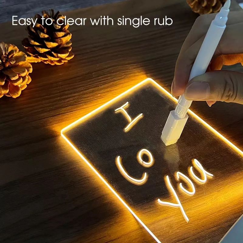 Acrylic Night Light Message Writing Board