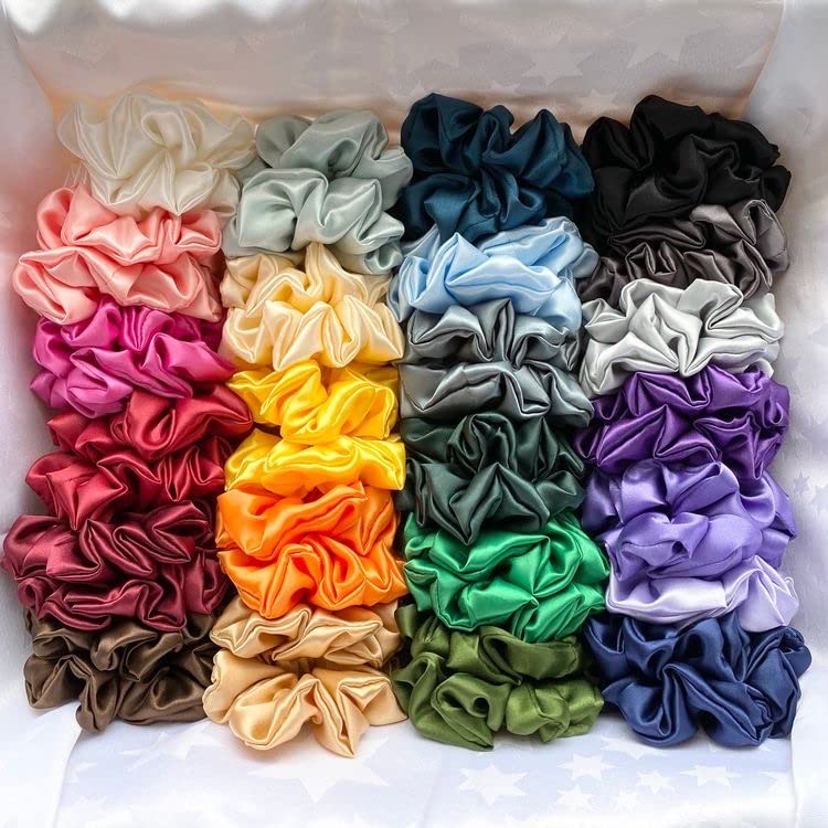 Pack of 20 Satin Scrunchies for women