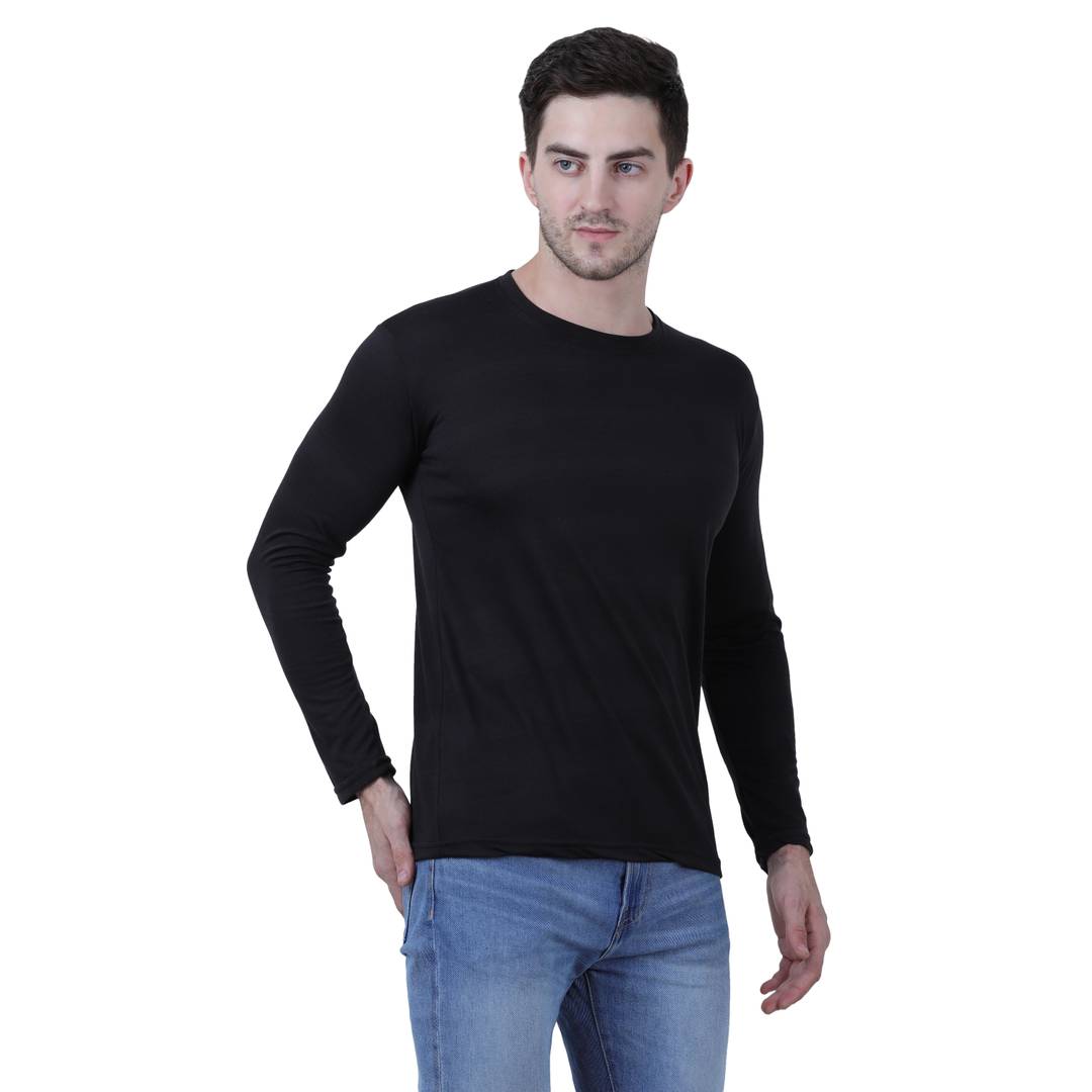 Men's Multicoloured Cotton Blend Solid Round Neck Tees (Pack of 4)