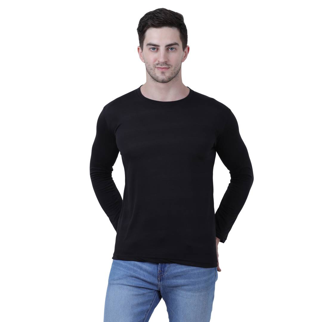 Men's Multicoloured Cotton Blend Solid Round Neck Tees (Pack of 4)