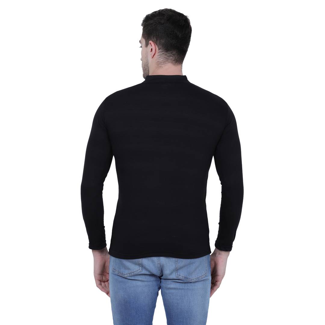 Men's Multicoloured Cotton Blend Solid Henley Tees (Pack of 5)