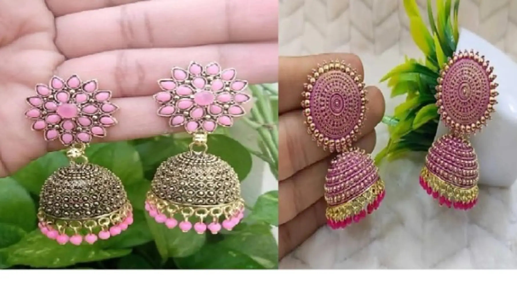 2 earring combo floral print earring