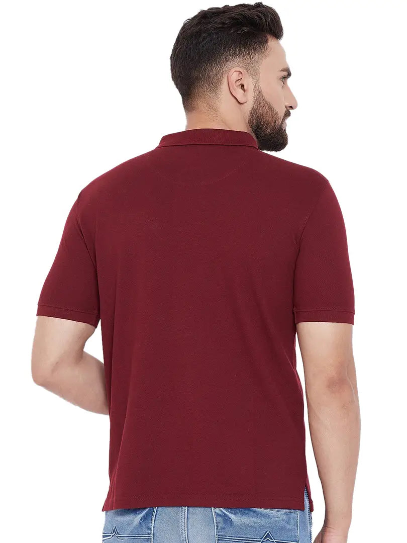 Stylish Polycotton Solid Polos For Men- Pack Of 5