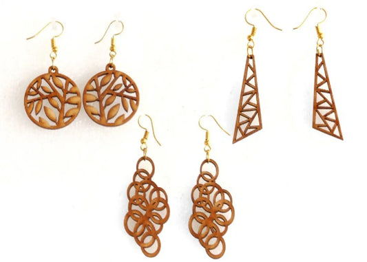 wooden earring for women or girls, combo earring for gift