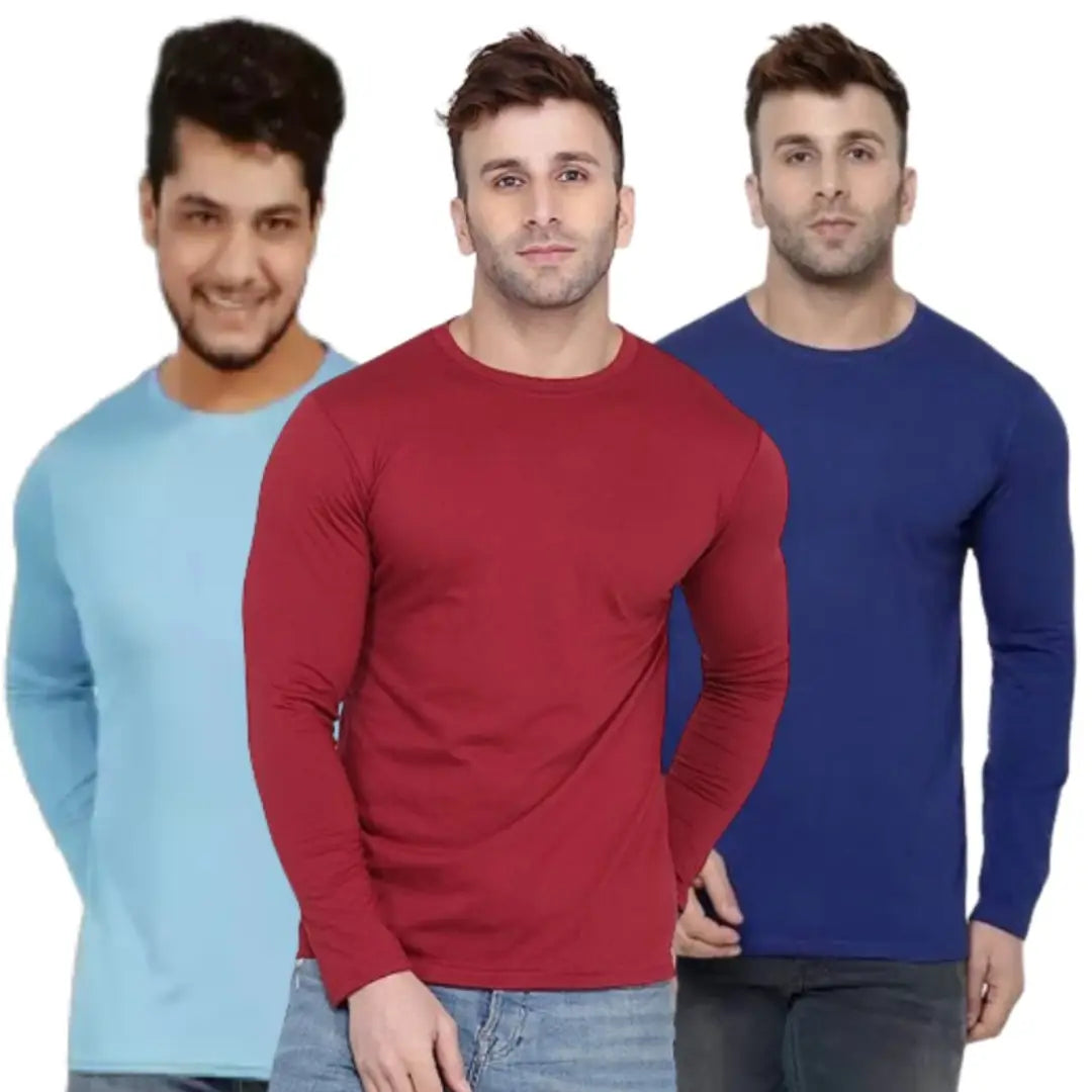 regular men solid TSHIRT combo (pack of 3)
