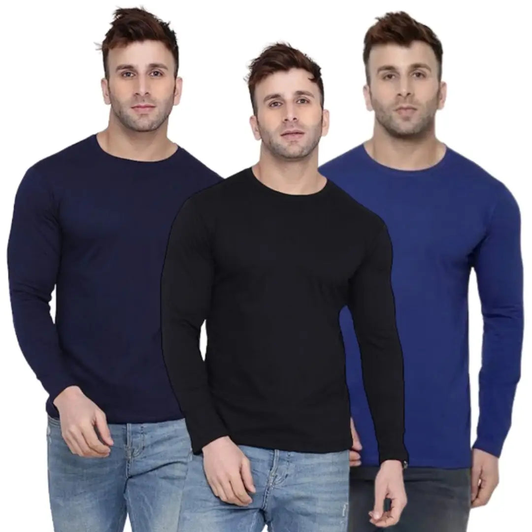 regular men solid TSHIRT combo (pack of 3)