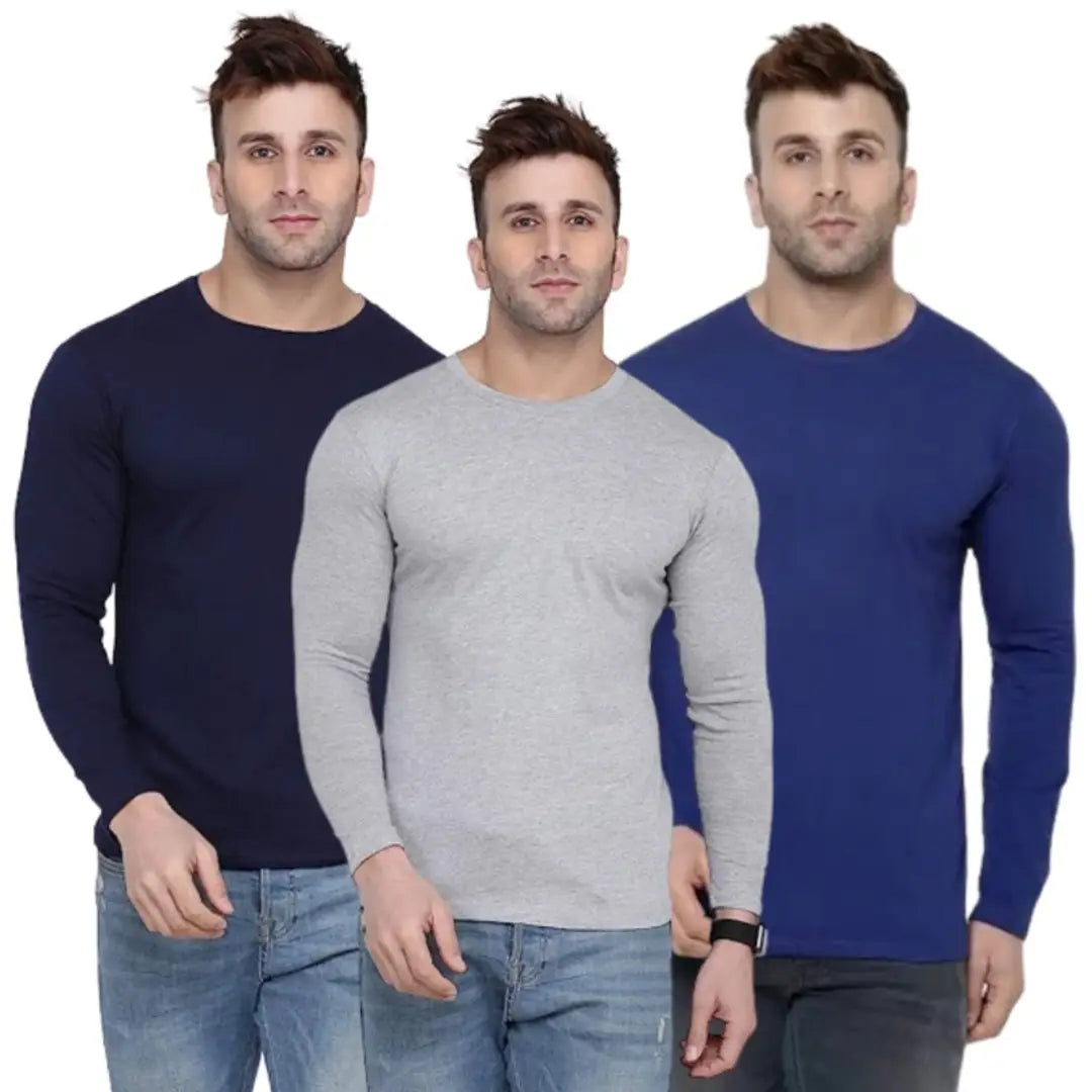 regular men solid TSHIRT combo (pack of 3)