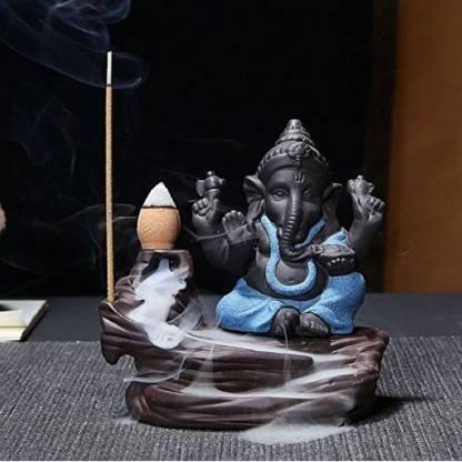 Ganesha Smoke Backflow Cone Incense holder