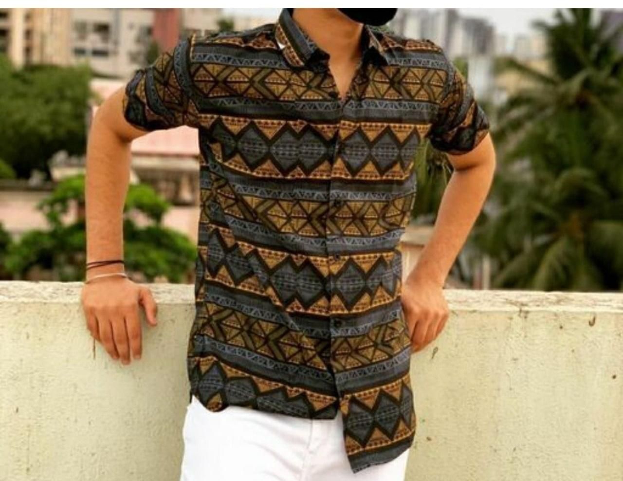 Printed Half Sleeves Regular Fit Shirt