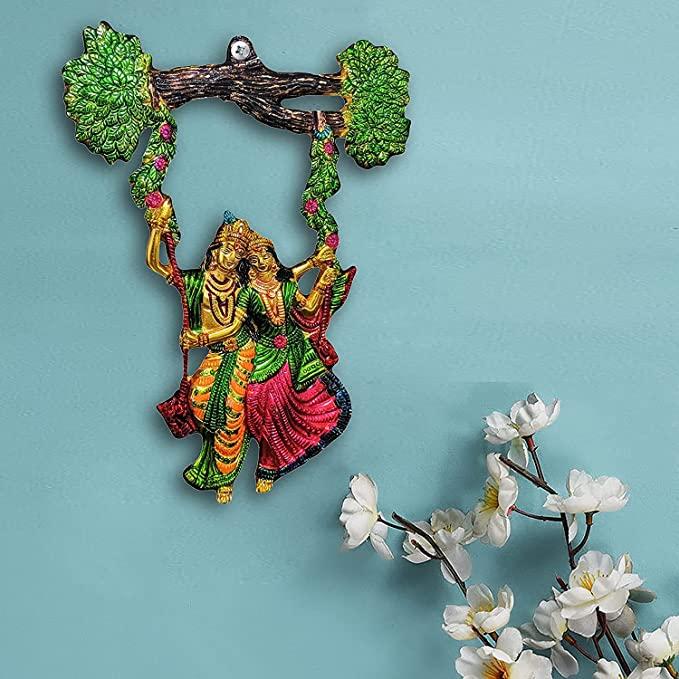 Colorful Radha Krishna Jhula (Metal)