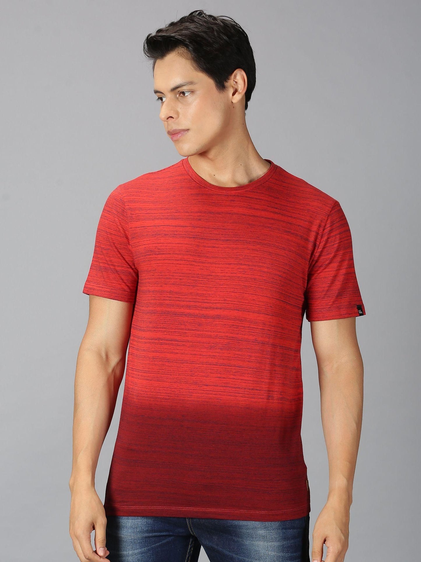 UrGear Cotton Printed Half Sleeves Mens Round Neck T-Shirt