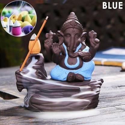 Ganesha Smoke Backflow Cone Incense holder